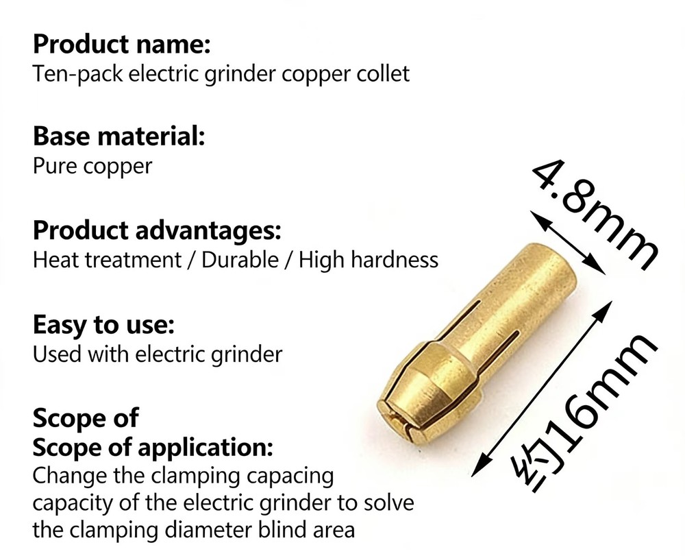 High Quality Copper Chuck Accessory Set for Mini Electric Grinder