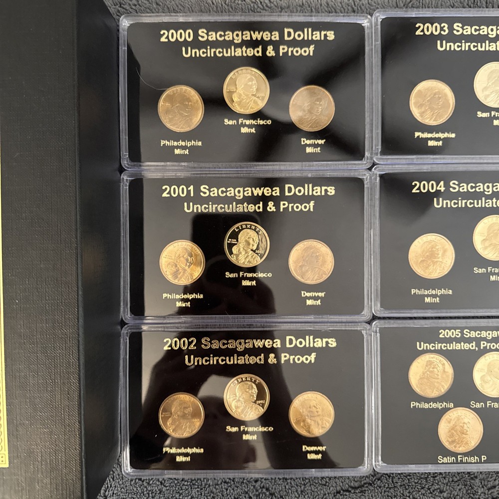 sacagawea dollar coins complete set 2000/2007
