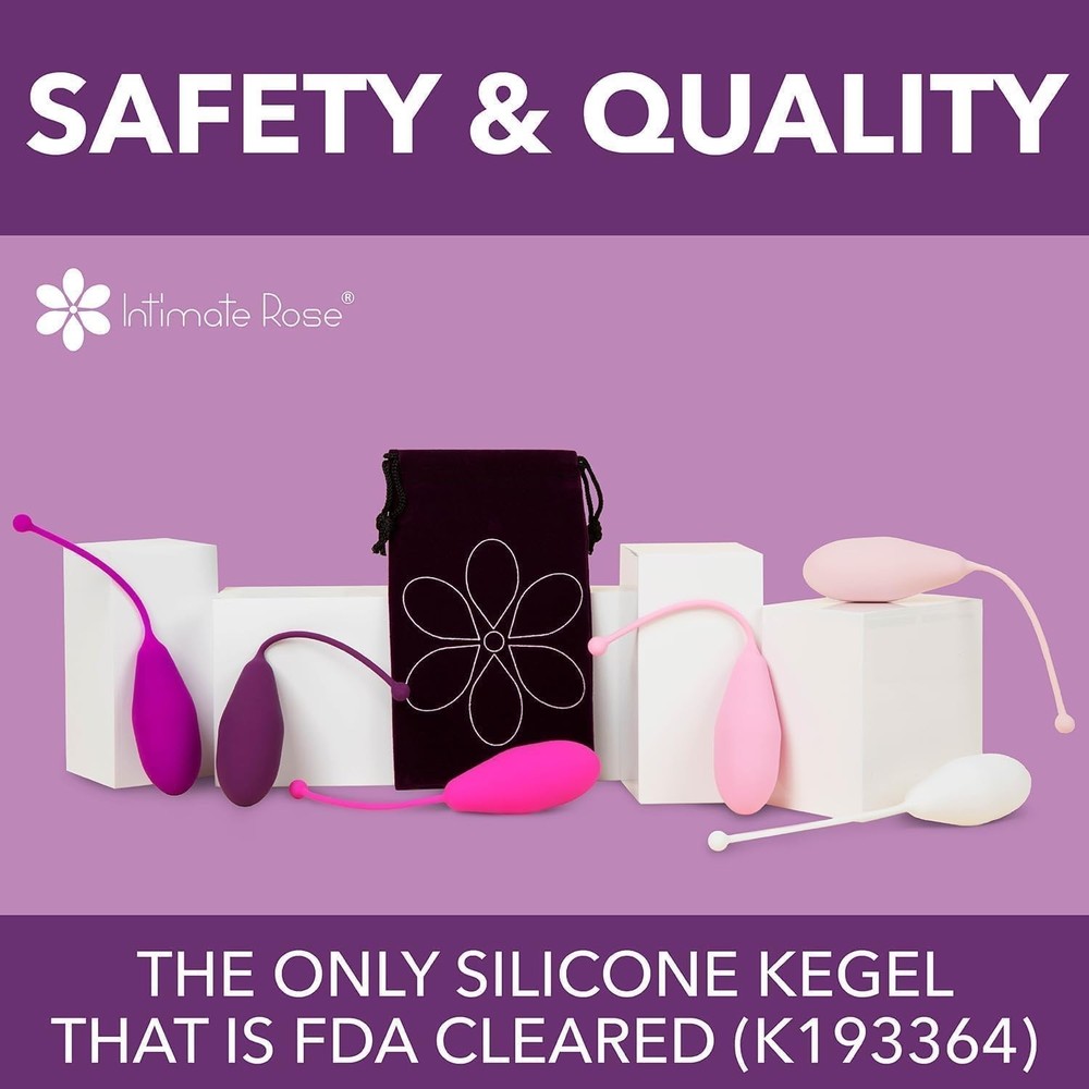 Beginner to Advanced Kegel Exercise System - 6 Silicone Weights with Biofeedback