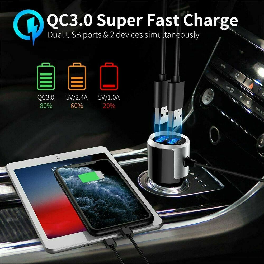 Handsfree Bluetooth FM Transmitter Wireless Radio Adapter Car Kit Mp3 Player USB