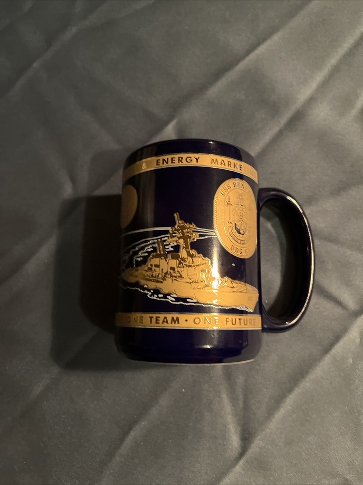 M Ware coffee mug/ US Navy/ USS Benfold DDG 65