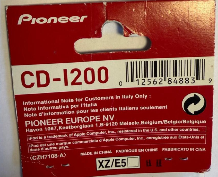 NEW Pioneer CD-I200 Interface Cable for iPod / IPhone CD-l200