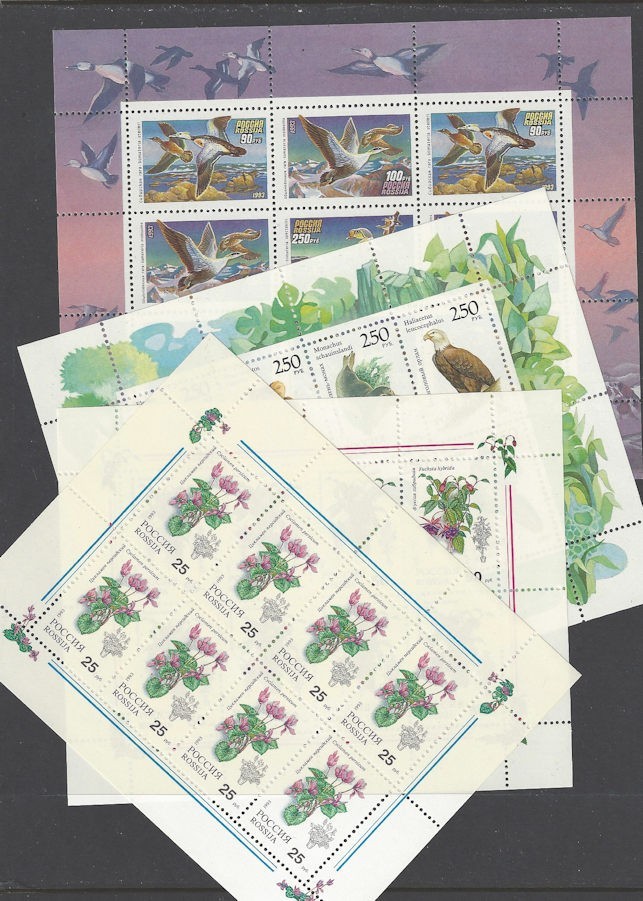 1993  Russia Mini Sheet Set- Mint NH  Stamps 13 Mini Sheets