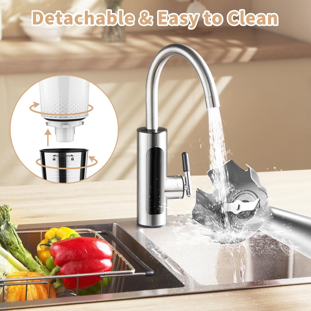 Cordless Immersion Blender Handheld Powerful Rechargeable Electric Hand Blend...