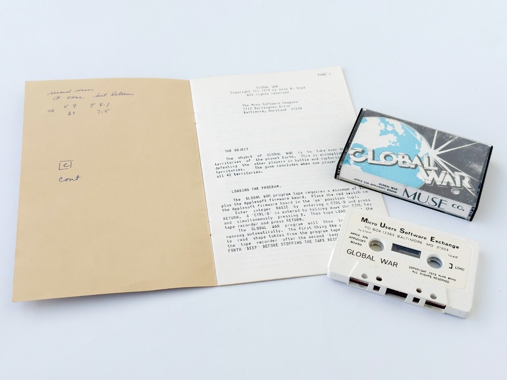 Global War - MUSE Software (Micro Users Software Exchange) - 1979 / Apple II