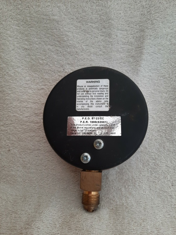 Old Chrome Plated Pressure Gauge