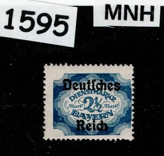 MNH stamp  Sc 067  German Republic Bavaria Bayern 1920 Overprint     #1595