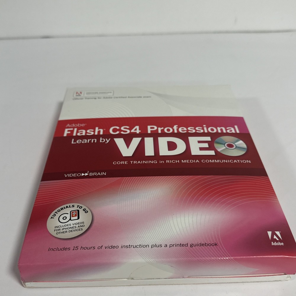 Adobe Flash CS4 Professional Learn by Video Training DVD-Rom Mac Windows Linux