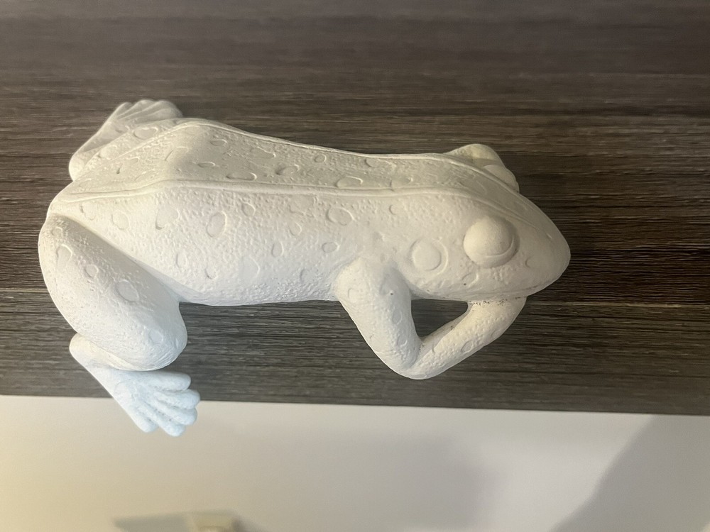 Sleeping Frog Ceramic Bisque Shelf Sitter Ready to Paint