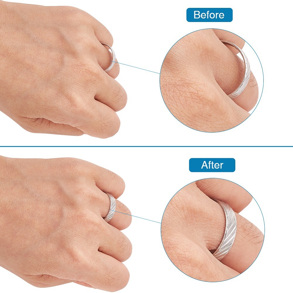 19Pcs Invisible Ring Adjuster-Assorted Sizes Ring Reducer Spacer Ring Guard A3