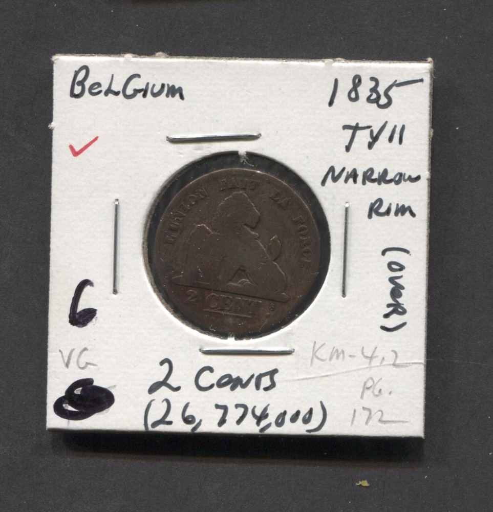 1835-Belgium-VG/ 2 Cents