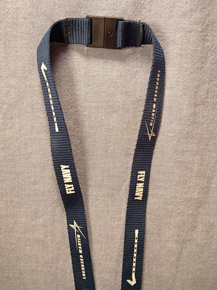 Lockheed Martin FLY NAVY Lanyard-blue- used