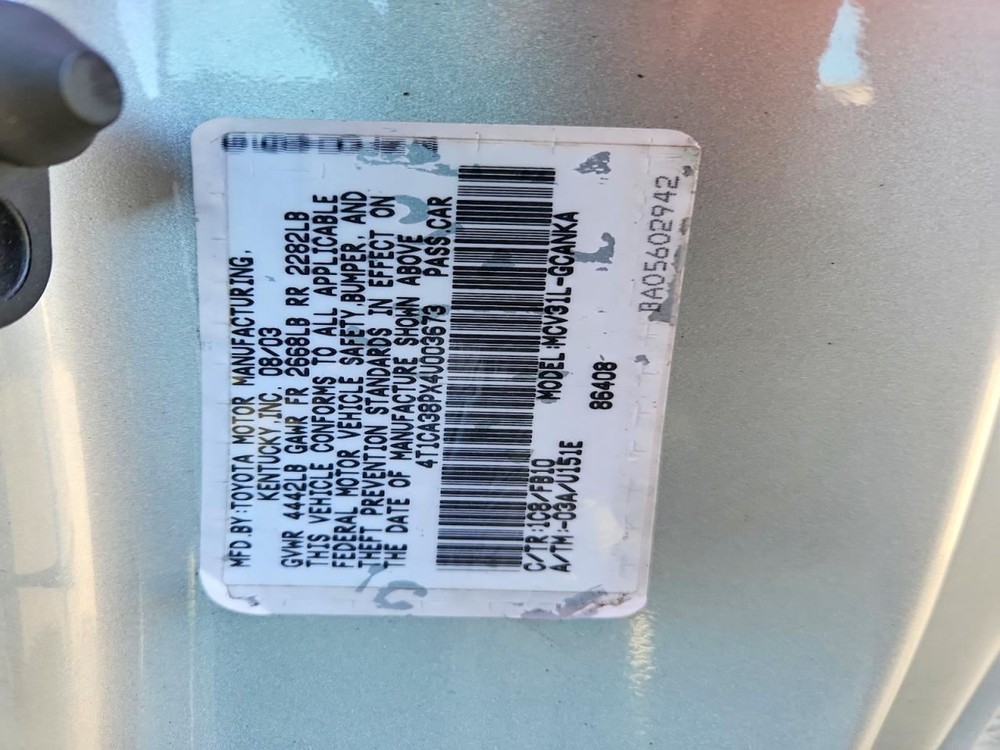 Fuse Box Engine 2AZFE Engine 4 Cylinder Fits 04-06 SOLARA 5020003