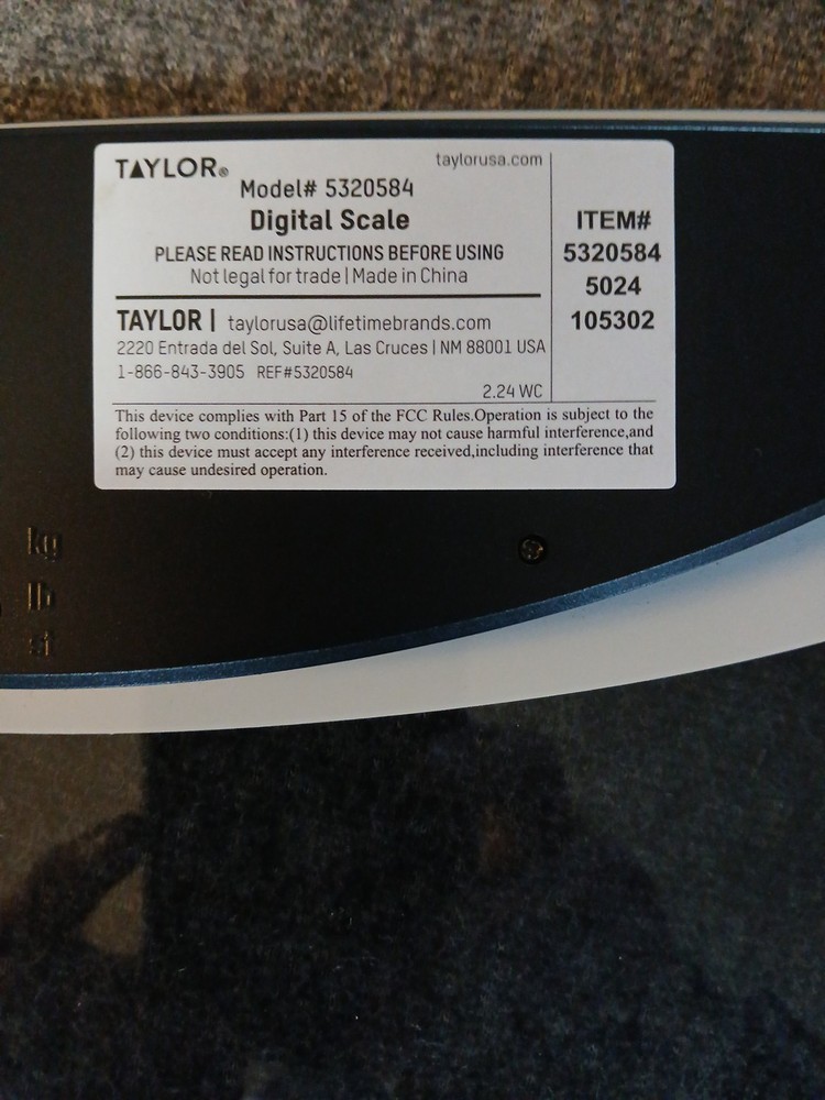 Taylor Digital Bathroom Scale Grey Tempered Glass
