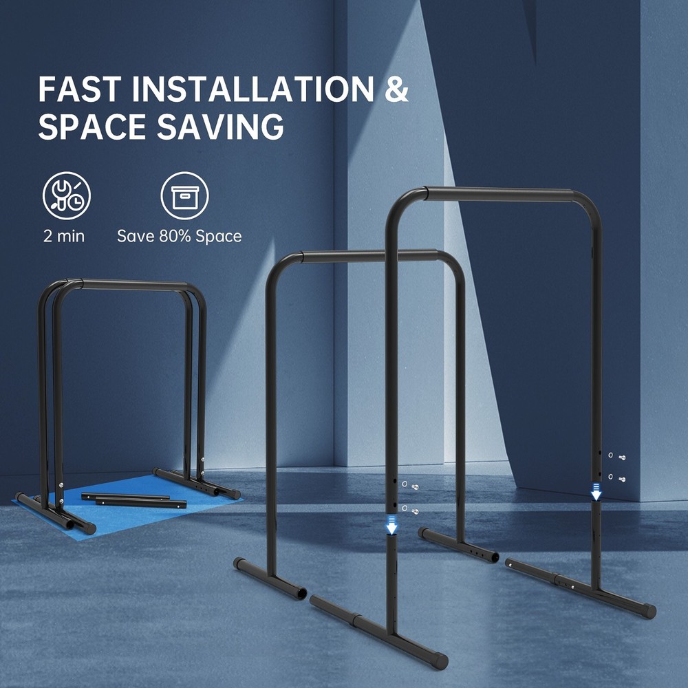 leikefitness Pull Up Dip Station Strength Training Dip Stands Station