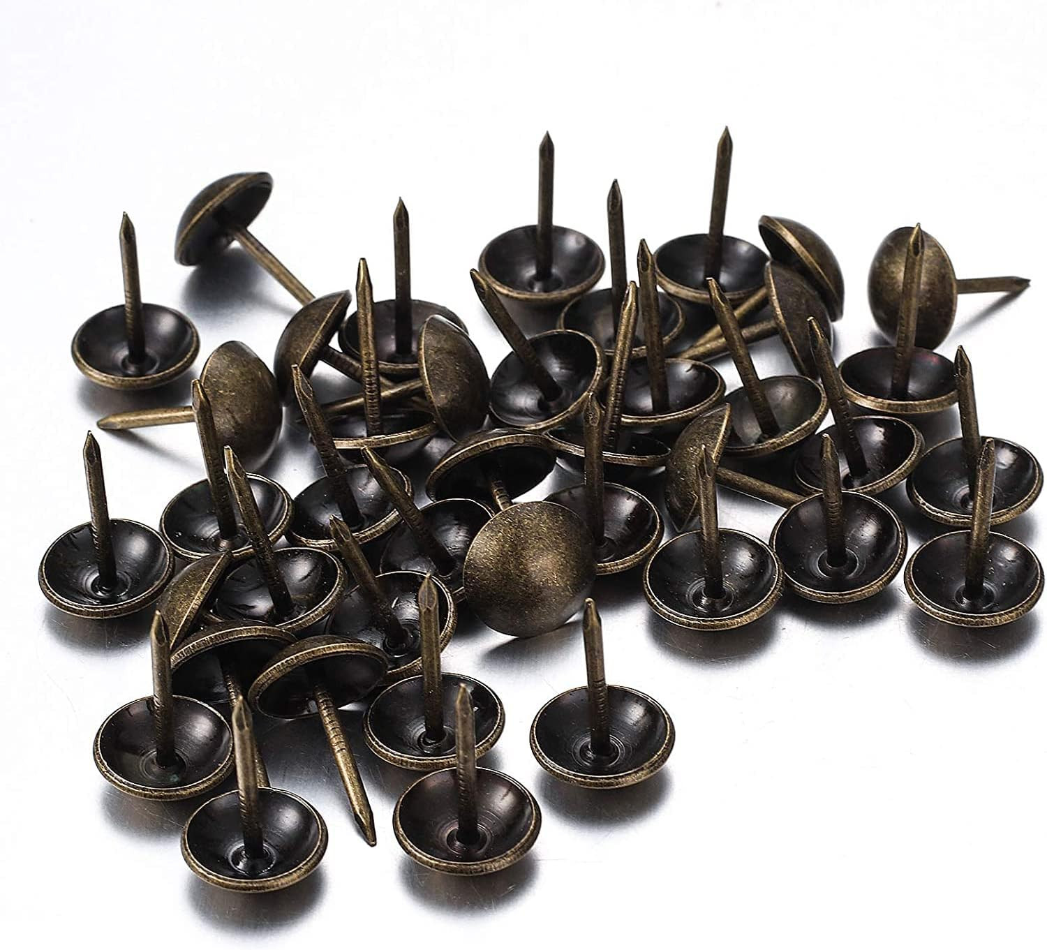 250 Pcs Upholstery Tacks, Decorative Furniture Tacks, Round Head Bronze Nails Ta
