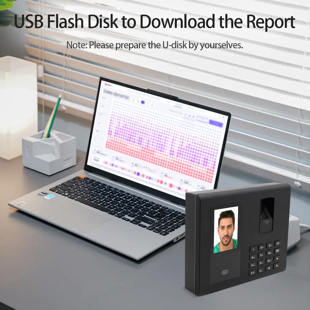 Biometric Time Clock Attendance Machine For Employees Access Control DVPF