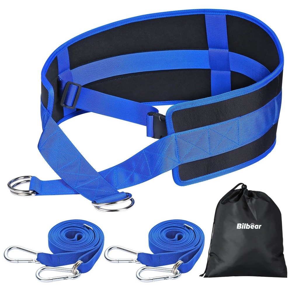 Bilbear Sled Pulling Belt,Adjustable Sled Training Waist Belt, Belt for Pulli...