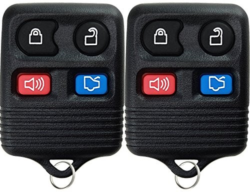 2 Replacement Keyless Entry Remote Control Key Fob Clicker Transmitter - Black