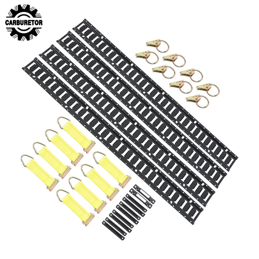 30 Pcs 5 Ft Black E Track Rails Complete Kit With Mounting Hardware For Cargo