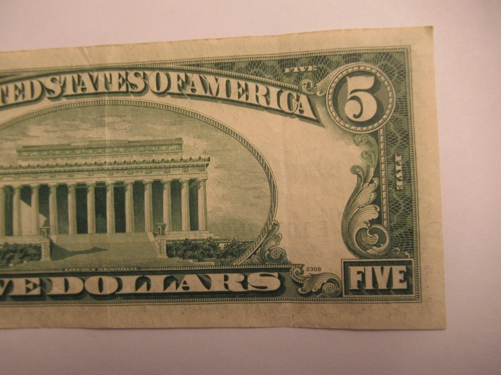 1953 A $5 US Silver Certificate #2