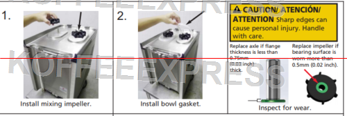Juice machine parts Crathco impeller (2) Crathco (2) Bearing Sleeve