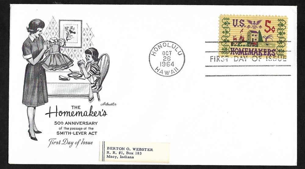 #1253 5c Homemakers - Artmaster FDC