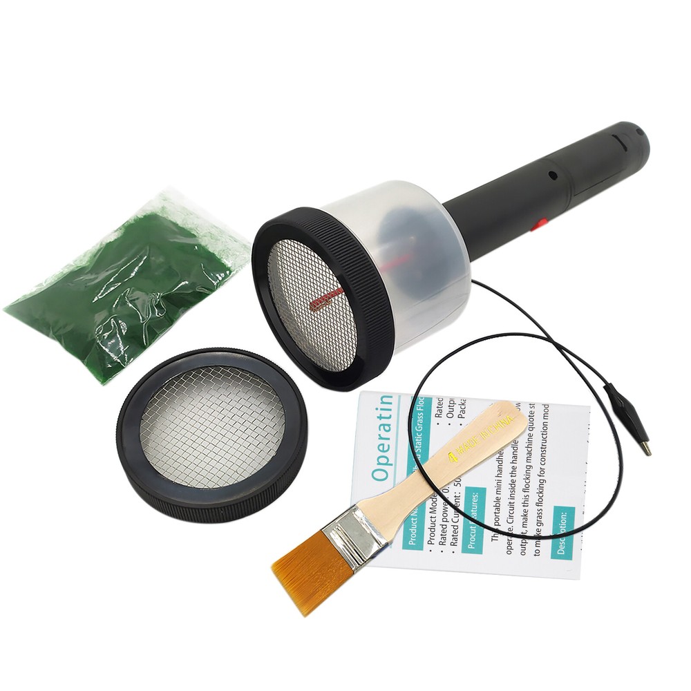 Electrostatic Flock Landscaping Flocking Machine Static Grass Applicator Kit USA