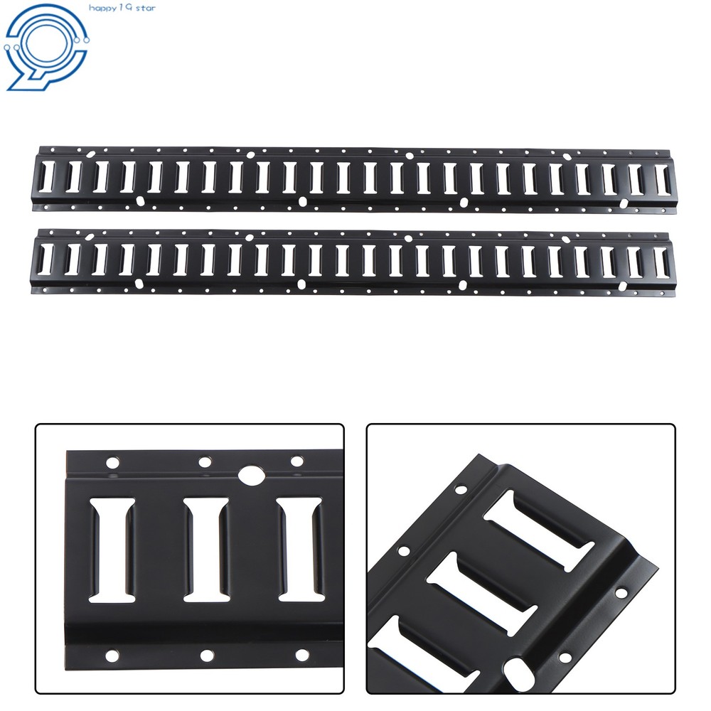 2 Pack 4' E Tie Down Rail Kit For Cargo Trailers Power Coated E-Tracks