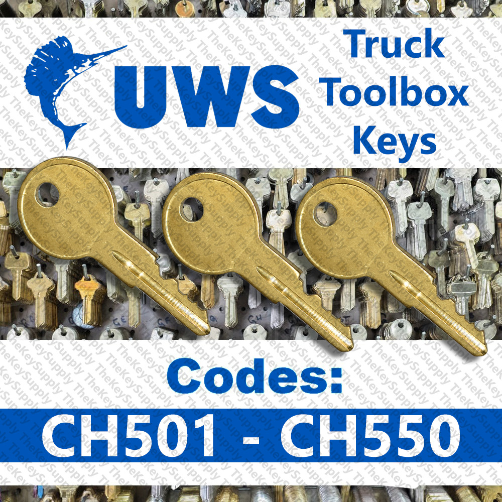 ( 3 ) Three UWS Truck Tool Box Keys / Select your key code / Series CH501-CH550