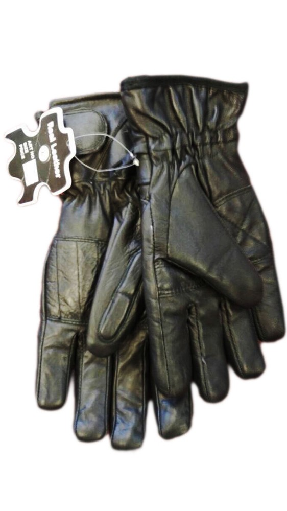 Real Leather Gloves Black