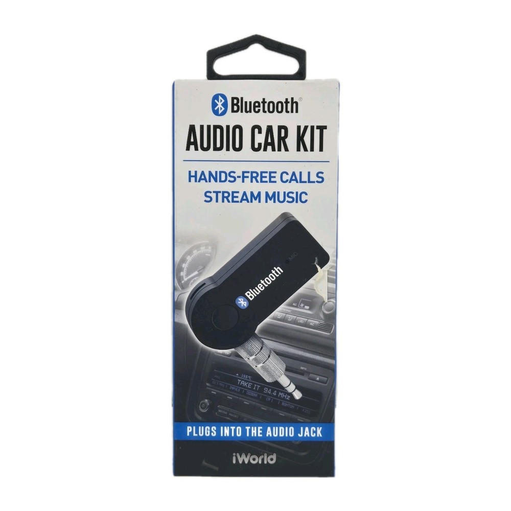 iWorld Bluetooth Audio Car Kit, Stream Music Hands Free Calls SHIPS FROM USA