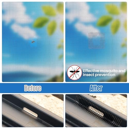 Sheets Window Screen Repair Kit - Black Self-Adhesive Screen Patch Repair 16