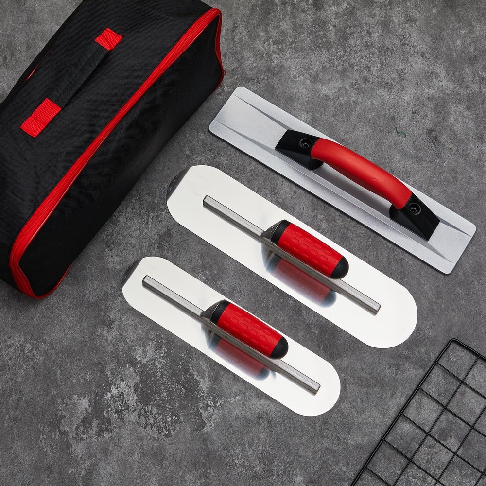 4 Pcs Concrete Hand Tools Set Includes Cement Magnesium Hand Float 16'' x 3-1.