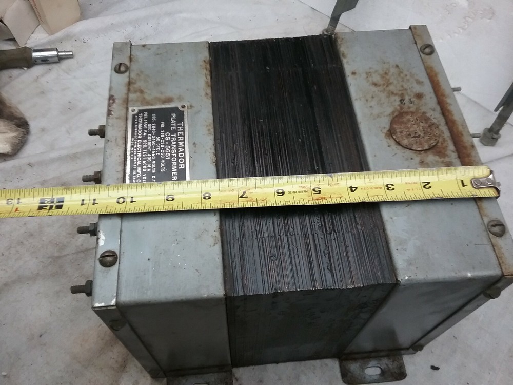 1 THERMADOR PLATE TRANSFORMER 210-230-250 V @ SEC 2840 - 3450 - 4560 VOLT C.T