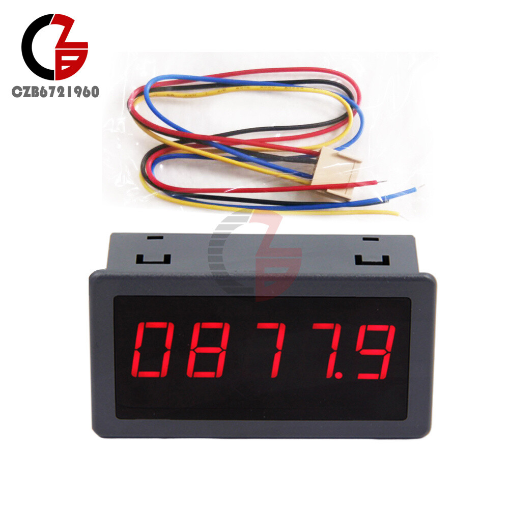 Frequency Meter 5-Digit Red Display Tachometer Switch Speed Counter DC5V/12V/24V