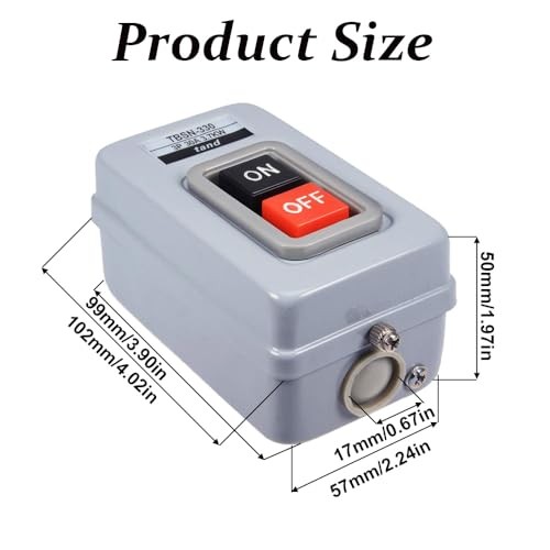 Push Button Switch On/Off Start Stop Switch 3P Self Lock Electric Motor