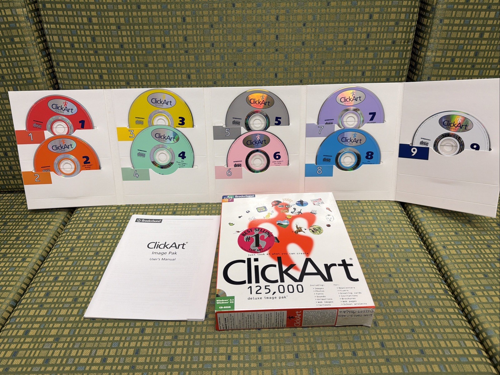 Clickart Deluxe Image Pak - CDS - 125,000 Images On 9 CD’s - Open Box - Windows