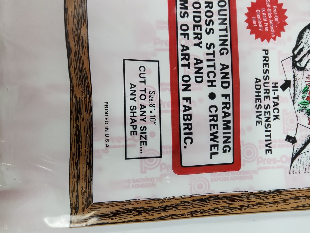 Self-Stick Art Needlework Mounting Board 8x10 Used