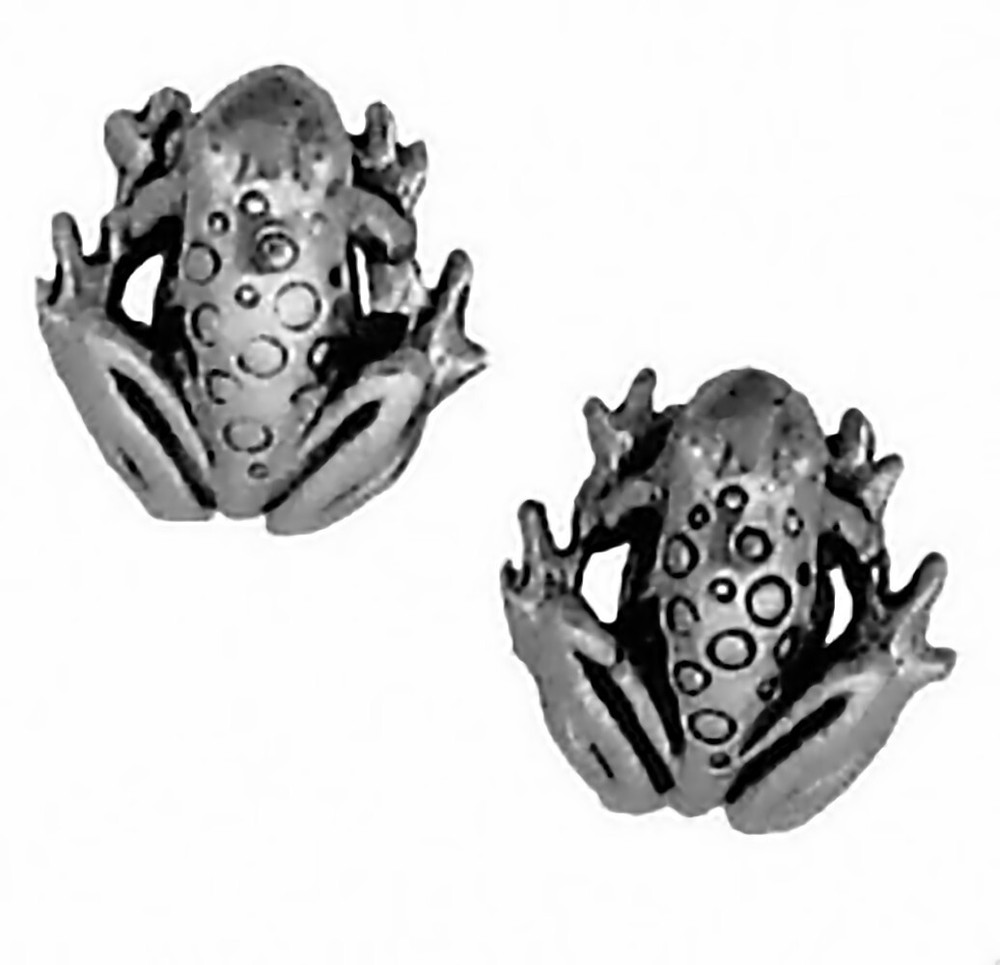 Frog Earrings Sterling Silver Posts Studs Tiny Mini Toad Animal