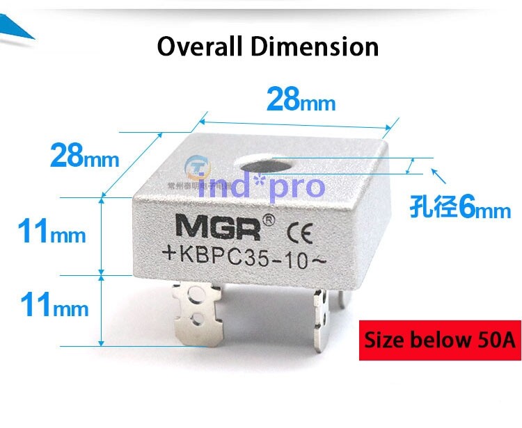 1PC   Single Phase Rectifier Bridge Module 15A 20A 35A AC To DC 12V 24V 10 PC