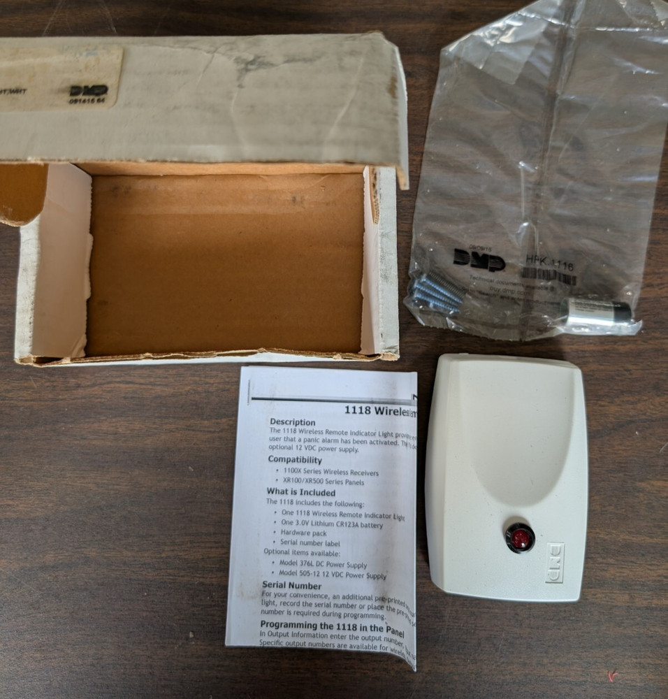 DMP 1118R-W Remote Indicator Light, White Boxed