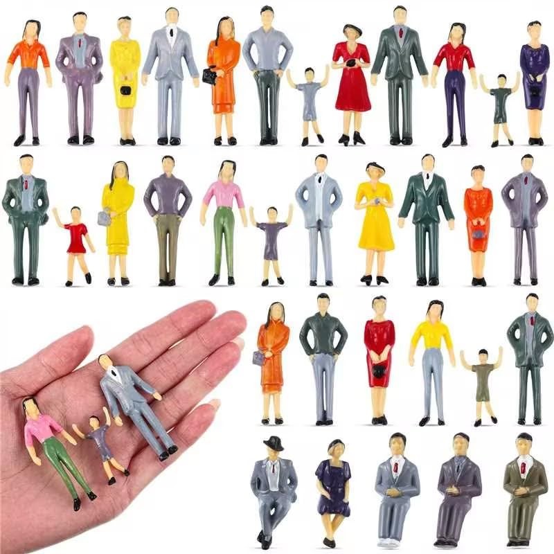 30 Pcs Mini People Figurines, 130 Scale, Tiny, Model, Sitting, Standing