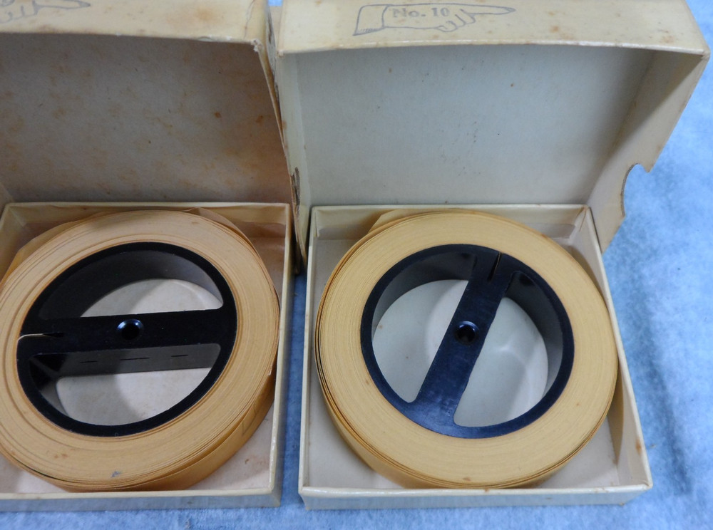 Lot of 10 American Morse Machine Paper Tape Reels Instructograph Co Railroad