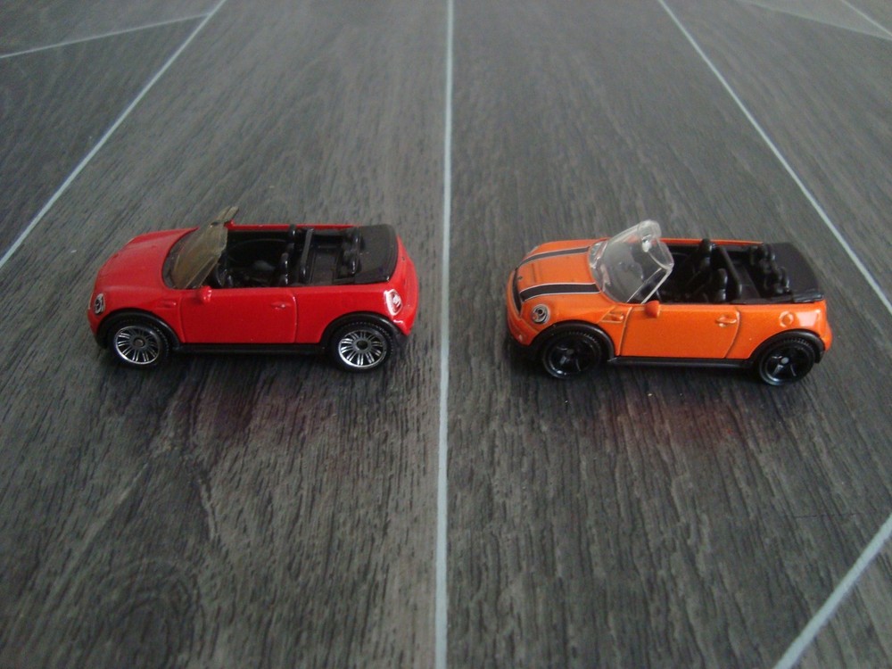 2 Different Colour Matchbox Mini Cooper S Cabrio  -  Mint Condition