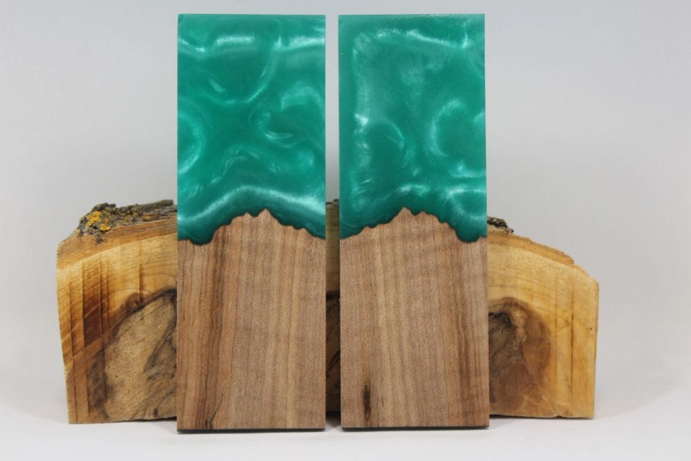HYBRID STABILIZED MAPLE GREEN CUSTOM COMPOSITE KNIFE HANDLE MATERIAL (6780)