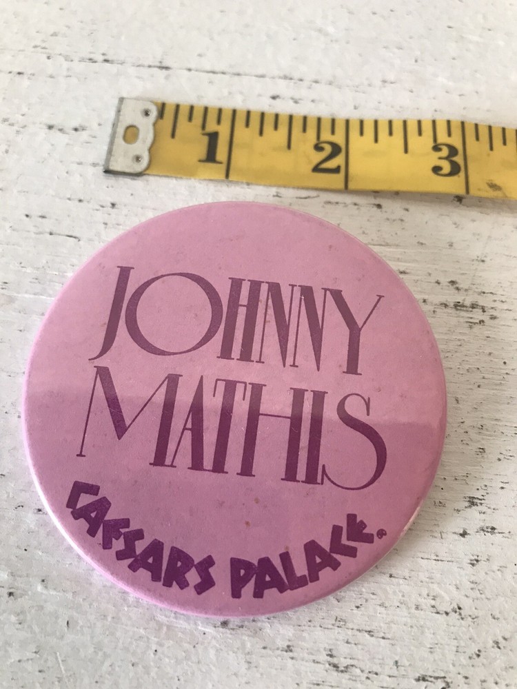 Caesars Palace Pin Badge - Johnny Mathis - Includes Priority Shipping