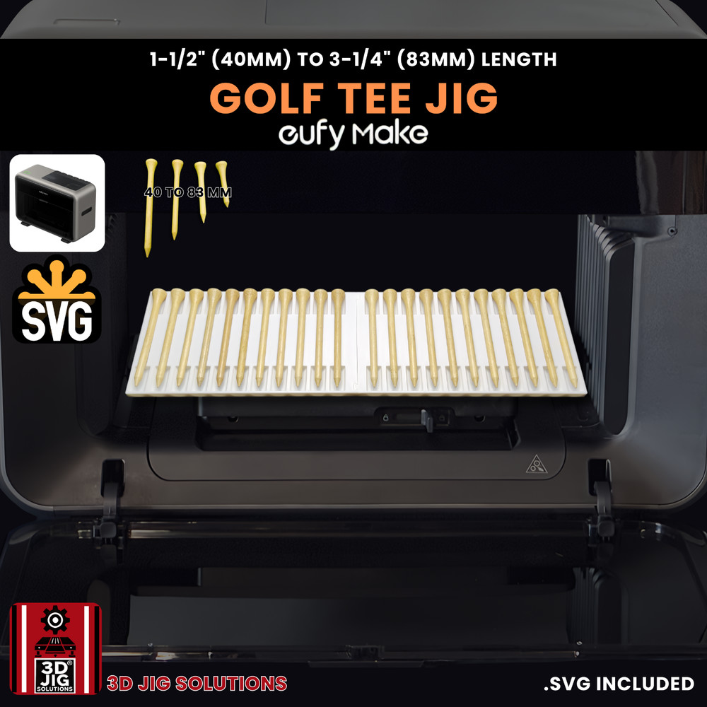 EufyMake E1 UV Printer Jig | Golf Tee Template