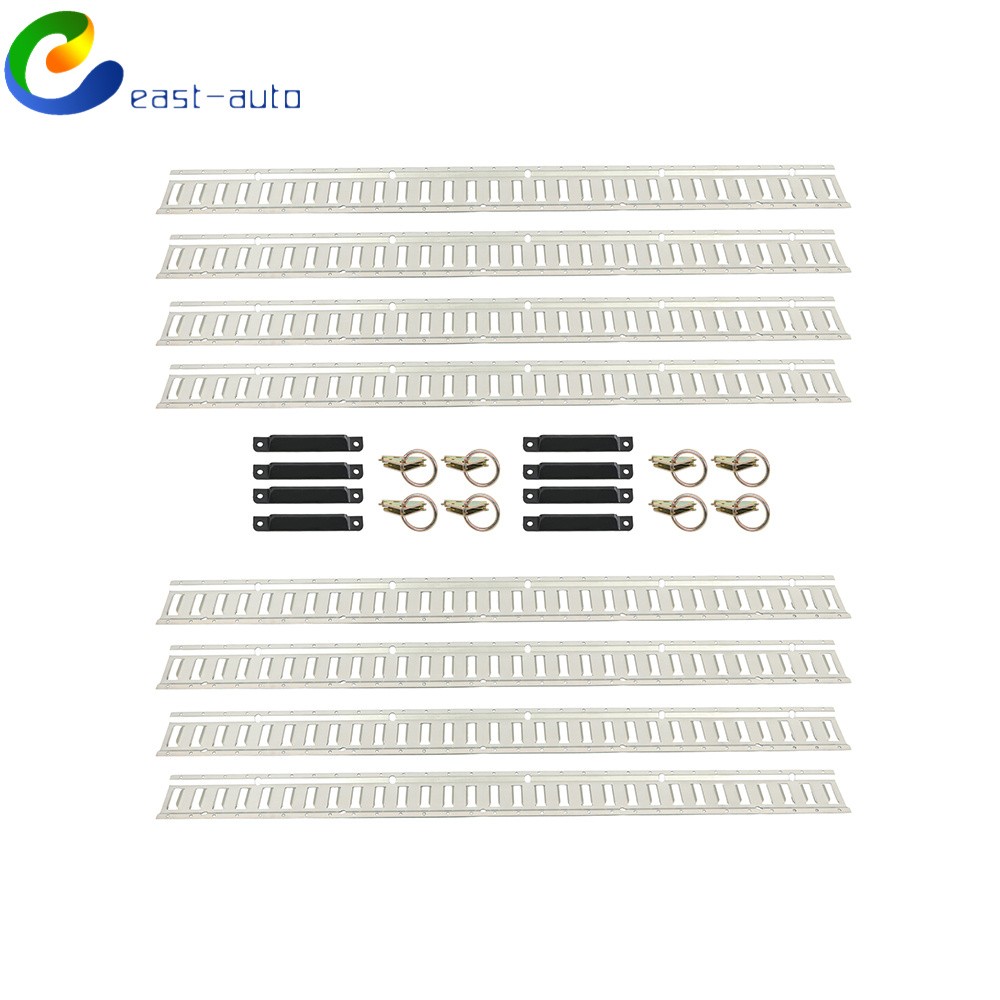 Silver 24 Pack 5 Ft E Track Rail System With Hardware For Secure Loads Steel
