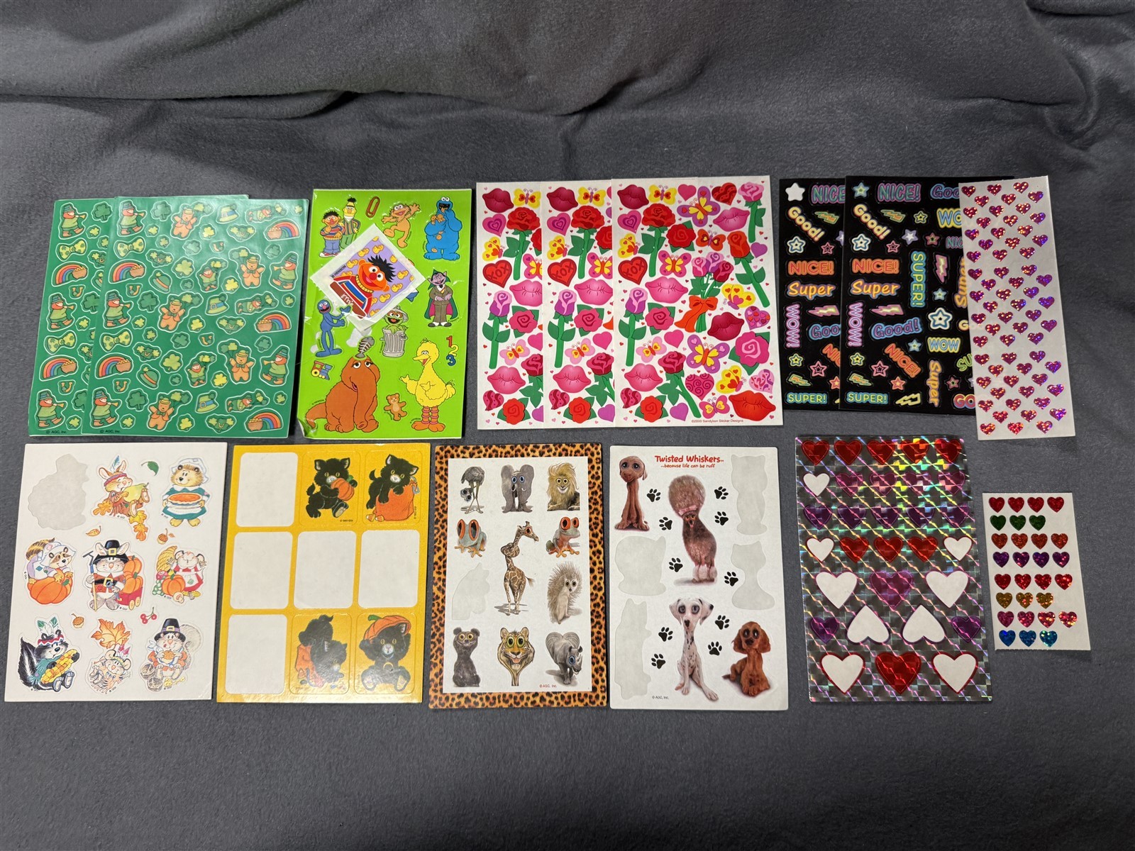 #1 VINTAGE LOT OF STICKERS 80'S 90'S STICKER SHEET LOT OF 15